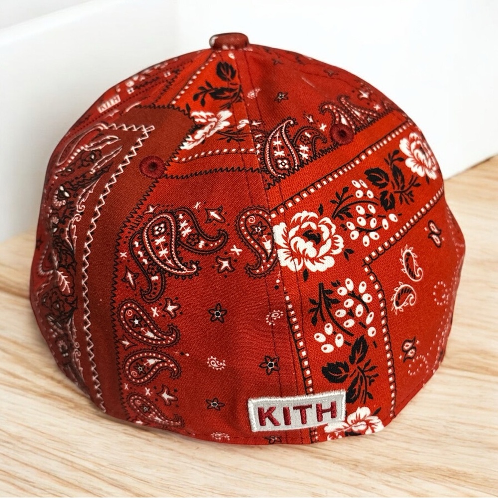 Kith x New Era Yankees Deconstructed Bandana Low Profile 59FIFTY ‘Pyre’ Hat NWT - Picture 2 of 7